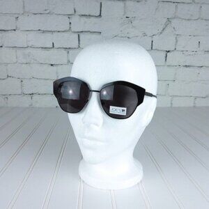 Joe's Jeans Black Satin Cat Eye Sunglasses